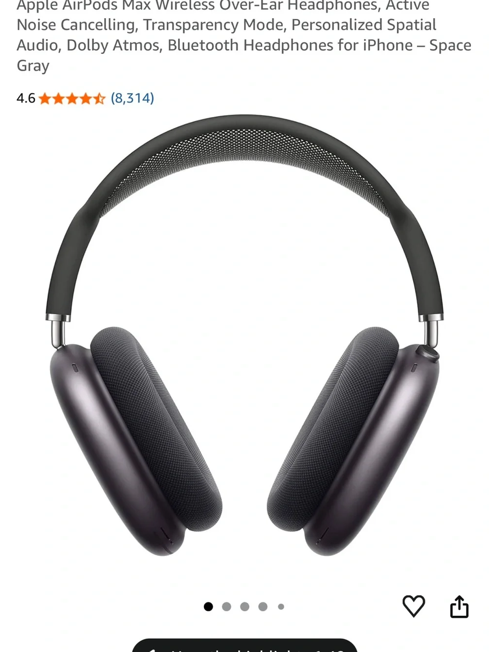 Apple AirPods Max - Space Gray Over-Ear Headphones